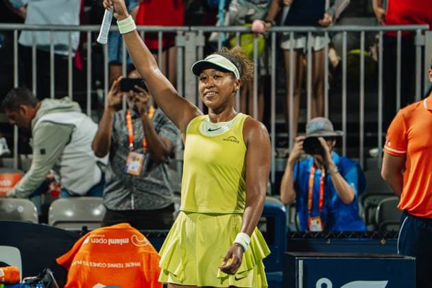 TENNIS : Open Miami 2025 - 21 03 2025 March 21, 2025 Naomi Osaka from Japan during his second round match against Liudmila Samsonova at the Miami Open.  Copyright: xJulienxNouetx