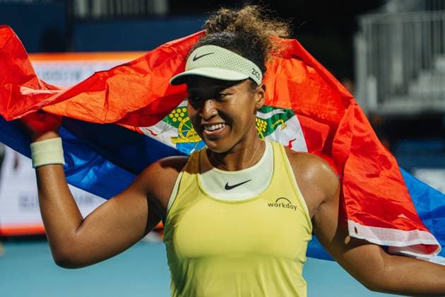 TENNIS : Open Miami 2025 - 21 03 2025 March 21, 2025 Naomi Osaka from Japan during his second round match against Liudmila Samsonova at the Miami Open.  Copyright: xJulienxNouetx