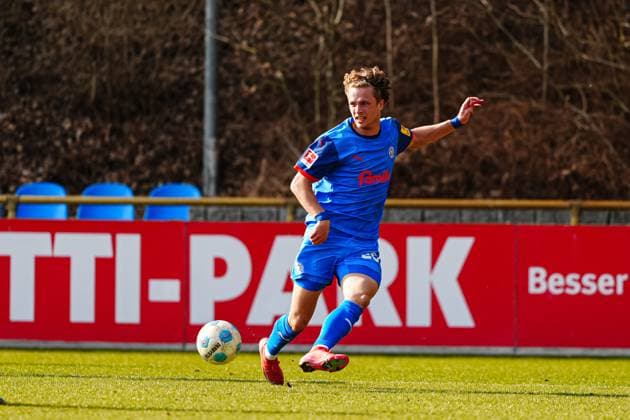 Jann-Fiete Arp (Holstein Kiel, 20) GER, Holstein Kiel vs. Eintracht Braunschweig, Fussball, Testspiel, 20.03.2025 GER, Holstein Kiel vs. Eintracht Braunschweig, Fussball, Testspiel, 20.03.2025 Kiel Copyright: xEibner-Pressefoto MarcelxvonxFehrnx EP_MFN