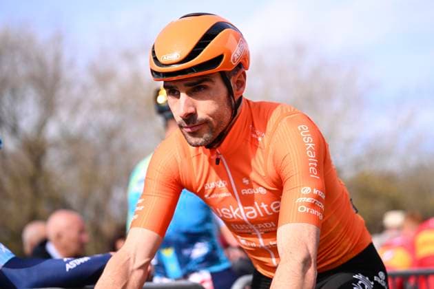 Bredene Koksijde Classic 2025 cycling race KOKSIJDE, BELGIUM - MARCH 21 : Aberasturi Jon (ESP) of Euskaltel - Euskadi during the Men Elite UCI 1.Pro 23rd Bredene Koksijde Classic cycling race with start in Bredene and finish in Koksijde (201 km) on March 21, 2025 in Koksijde, Belgium, 21 03 2025 ( Motordriver Stephan Boone & Koksijde Belgium  Copyright: xTomasxSiskx