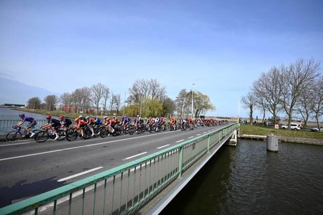 Bredene Koksijde Classic 2025 cycling race KOKSIJDE, BELGIUM - MARCH 21 : illustration picture peloton during the Men Elite UCI 1.Pro 23rd Bredene Koksijde Classic cycling race with start in Bredene and finish in Koksijde (201 km) on March 21, 2025 in Koksijde, Belgium, 21 03 2025 ( Motordriver Stephan Boone & Koksijde Belgium  Copyright: xTomasxSiskx