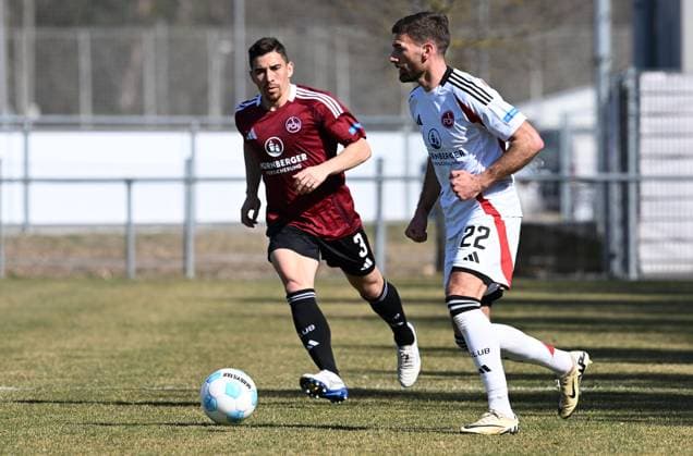 21.03.2025 - Fussball - Saison 2024 2025 - internes Testspiel Freundschaftsspiel Vorbereitungsspiel - 1. FC Nürnberg FCN ( Club ) - - xwoxzix - Danilo Soares (3, 1. FC Nürnberg FCN ) Enrico Valentini (22, 1. FC Nürnberg FCN )