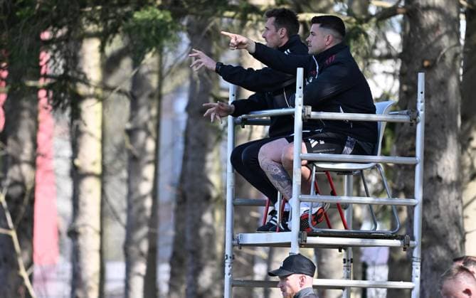 21.03.2025 - Fussball - Saison 2024 2025 - internes Testspiel Freundschaftsspiel Vorbereitungsspiel - 1. FC Nürnberg FCN ( Club ) - - xwoxzix - Miroslav Miro Klose ( Trainer 1. FC Nürnberg FCN ) Jens Bauer ( Co-Trainer 1. FC Nürnberg FCN )