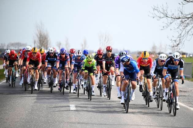 Bredene Koksijde Classic 2025 cycling race KOKSIJDE, BELGIUM - MARCH 21 : illustration picture peloton during the Men Elite UCI 1.Pro 23rd Bredene Koksijde Classic cycling race with start in Bredene and finish in Koksijde (201 km) on March 21, 2025 in Koksijde, Belgium, 21 03 2025 ( Motordriver Stephan Boone & Koksijde Belgium  Copyright: xTomasxSiskx