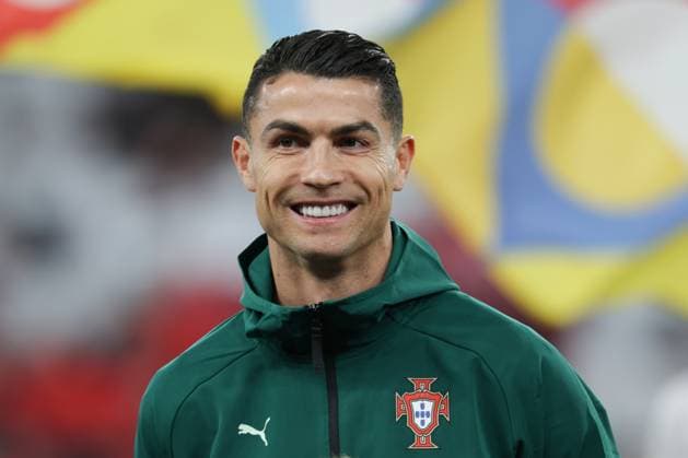 2025.03.20 xFSx Denmark Parken Stadium, Copenhagen UEFA Nations League 2025 Quarter-finals Denmark - Portugal v.l. Cristiano Ronaldo (Portugal) , CR7 ,Portrait DFL regulations prohibit any use of photographs as image sequences and or quasi-video. Copyright: HMBxMedia FernandoxSoares