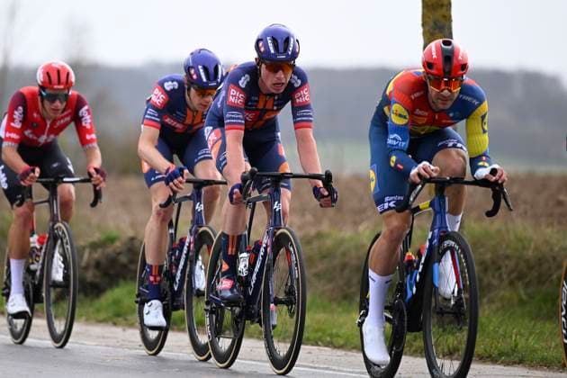 Bredene Koksijde Classic 2025 cycling race KOKSIJDE, BELGIUM - MARCH 21 : Eekhoff Nils (NED) of Team Picnic PostNL, Van Den Berg Julius (NED) of Team Picnic PostNL during the Men Elite UCI 1.Pro 23rd Bredene Koksijde Classic cycling race with start in Bredene and finish in Koksijde (201 km) on March 21, 2025 in Koksijde, Belgium, 21 03 2025 ( Motordriver Stephan Boone & Koksijde Belgium  Copyright: xTomasxSiskx