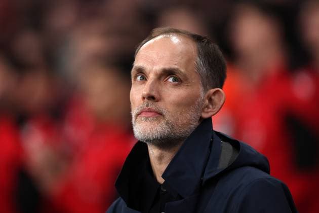 Sport Bilder des Tages 21st March 2025; Wembley Stadium, London, England; FIFA World Cup, WM, Weltmeisterschaft, Fussball Qualifying Group K International Football, England versus Albania; England Head Coach Thomas Tuchel in the dugout before kick off  ActionPlus12763867 JohnxPatrickxFletcher