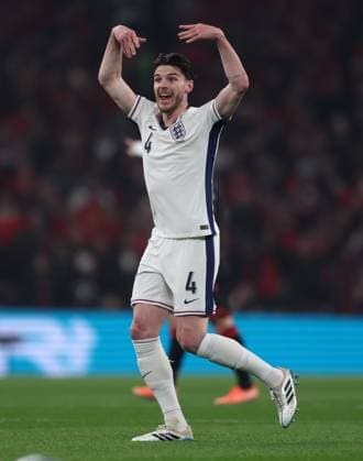 Declan Rice of England England v Albania - UEFA World Cup Qualifiers - Group K. Football. Wembley Stadium, London. UK. 3 MAR 2025 Editorial use only  Copyright: xJASONPIX Shutterstockx 15216523x