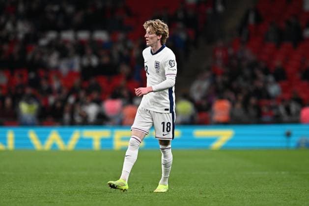 England v Albania 2026 FIFA World Cup, WM, Weltmeisterschaft, Fussball Qualifier 21 03 2025. Anthony Gordon (18) of England during the 2026 FIFA World Cup Qualifier match between England and Albania at Wembley Stadium, London, England on 21 March 2025. London Wembley Stadium Greater London England Editorial use only , Copyright: xGrahamxHuntx PSI-21662-0151