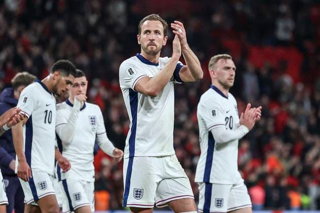 London,England,March 21st,2025: Harry Kane (9 England) in action during the UEFA European Qualifiers football match between England vs Albania at Wembley Stadium,London on March 21st, 2025 (Joao Bravo SPP) Copyright: xJoaoxBravoxx xSPPx spp-en-JoBr-JBF-1183