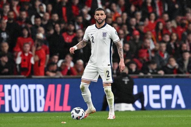 England v Albania 2026 FIFA World Cup, WM, Weltmeisterschaft, Fussball Qualifier 21 03 2025. Kyle Walker (2) of England during the 2026 FIFA World Cup Qualifier match between England and Albania at Wembley Stadium, London, England on 21 March 2025. London Wembley Stadium Greater London England Editorial use only , Copyright: xGrahamxHuntx PSI-21662-0168