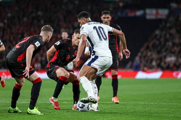 London,England,March 21st,2025: Bellingham (10 England) in action during the UEFA European Qualifiers football match between England vs Albania at Wembley Stadium,London on March 21st, 2025 (Joao Bravo SPP) Copyright: xJoaoxBravoxx xSPPx spp-en-JoBr-JBF-0865