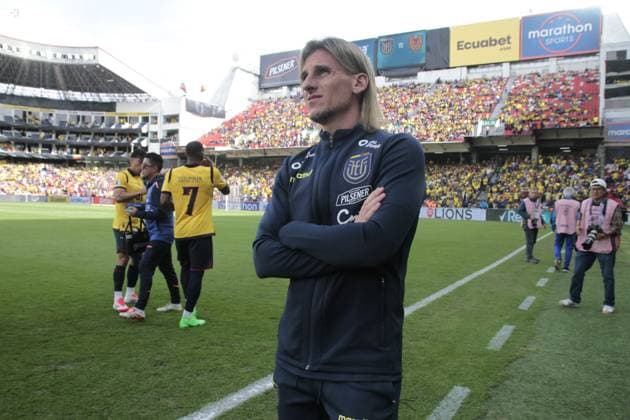 FBL ELIMINATORIAS 2025 ECUADOR VS VENEZUELA 21 de marzo del 2025 Quito, Cotejo entre Ecuador vs Venezuela por eliminatorias al mundial EEUU del 2026, en el estadio Rodrigo Paz. QUITO PICHINCHA ECUADOR *** FBL ELIMINATORIES 2025 ECUADOR VS VENEZUELA March 21, 2025 Quito, Match between Ecuador vs Venezuela for the USA World Cup 2026 qualifiers, at the Rodrigo Paz stadium QUITO PICHINCHA ECUADOR Copyright: xHENRYxLAPOx