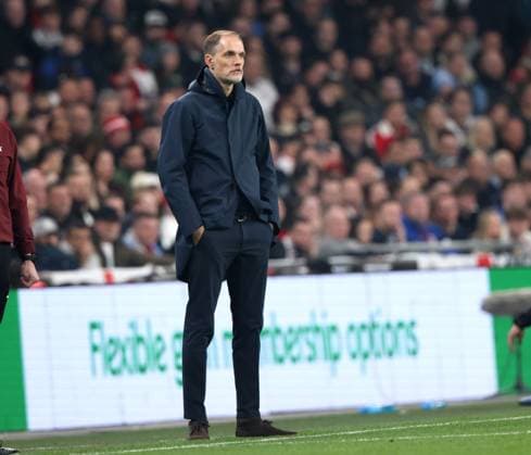 Thomas Tuchel (England head coach) at the FIFA World Cup, WM, Weltmeisterschaft, Fussball Qualifier, England v Albania, at Wembley Stadium, London, UK on 21st March, 2025. 