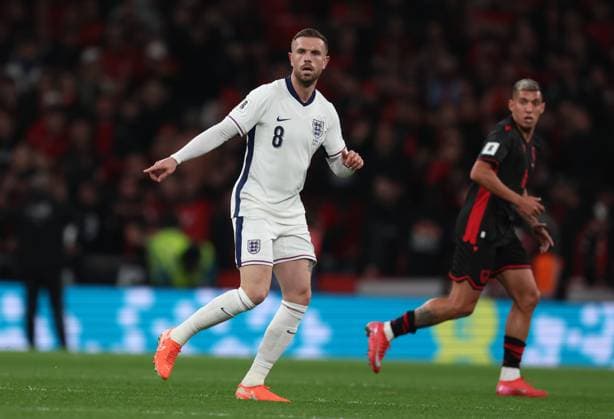Jordan Henderson of England England v Albania - UEFA World Cup Qualifiers - Group K. Football. Wembley Stadium, London. UK. 3 MAR 2025 Editorial use only  Copyright: xJASONPIX Shutterstockx 15216523cm