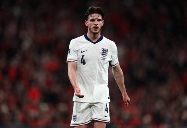 Declan Rice of England England v Albania - UEFA World Cup Qualifiers - Group K. Football. Wembley Stadium, London. UK. 3 MAR 2025 Editorial use only  Copyright: xJASONPIX Shutterstockx 15216523co