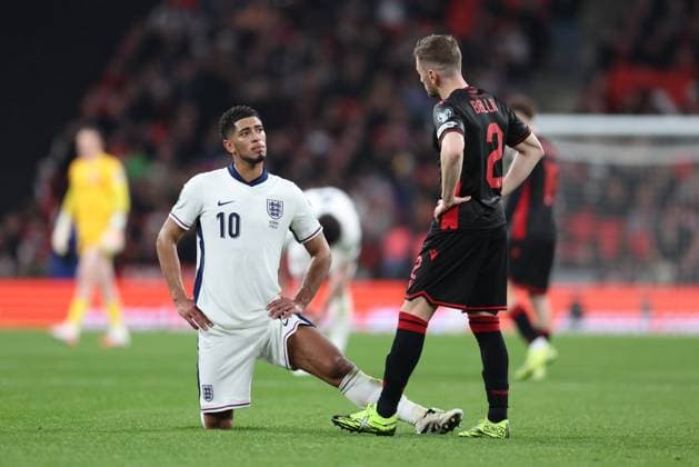 England v Albania 21 March 2025, London - FIFA 2026 World Cup Qualifiers - England v Albania - Jude Bellingham of England - Photo: Charlotte Wilson Offside. London UK Copyright: xCharlottexWilsonx xOffsidexOffside