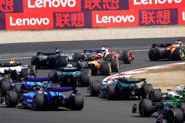 SHANGHAI, CHINA - MARCH 22: Drivers compete in the sprint race of the Formula One Chinese Grand Prix at the Shanghai International Circuit on March 22, 2025 in Shanghai, China.  Copyright: xChinaxNewsxServicex 111556563294
