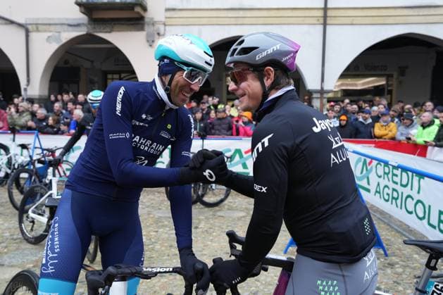 SUTTERLIN Jasha and GRADEK Kamil during the men s elite race of the Milano-Sanremo one day cycling race (289 km) from Pavia and to Sanremo - North West Italy - March 22, 2025. - cycling .  Copyright: xGianxMattiaxD Alberto LaPressex