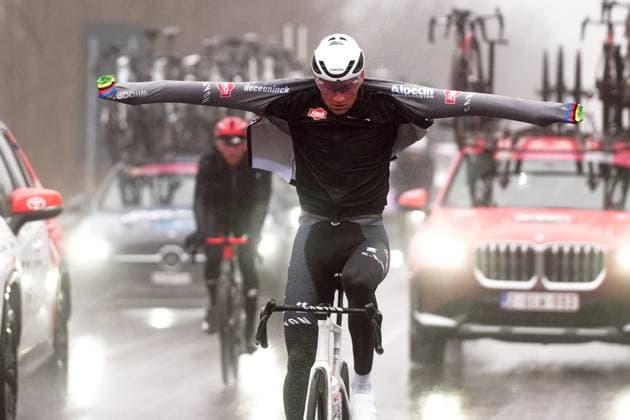 VAN DER POEL Mathieu cycles during the men s elite race of the Milano-Sanremo one day cycling race (289 km) from Pavia and to Sanremo - North West Italy - March 22, 2025. - cycling .  Copyright: xFabioxFerrari LaPressex