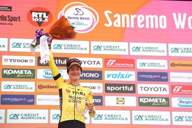 VOS Marianne during the women™s elite race of the Sanremo Women, one day cycling race from Genova to Sanremo in 156km - North Italy- Saturday, March 22, 2025. - cycling .  Copyright: xMassimoxPaolone LaPressex