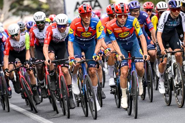 2025 Milan - Sanremo UCI WorldTour cycling race SANREMO, ITALY - MARCH 22 : Stuyven Jasper (BEL) of Lidl - Trek in action during the UCI WorldTour 116th Milan - Sanremo cycling race with start in Pavia and finish at the Via Roma in Sanremo on March 22, 2025 in Sanremo, Italy, 22 03 2025 ( Motordriver Kenny Verfaillie - Sanremo Italy  Copyright: xNicoxVereeckenx