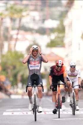 VAN DER POEL Mathieu winner of the men s elite race of the Milano-Sanremo one day cycling race (289 km) from Pavia and to Sanremo - North West Italy - March 22, 2025. - cycling .  Copyright: xMassimoxPaolonex xLaPressex