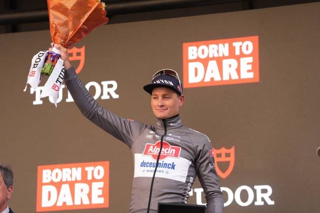 VAN DER POEL Mathieu, celebrate on the podium after the men s elite race of the Milano-Sanremo one day cycling race (289 km) from Pavia and to Sanremo - North West Italy - March 22, 2025. - cycling .  Copyright: xMassimoxPaolonex xLaPressex