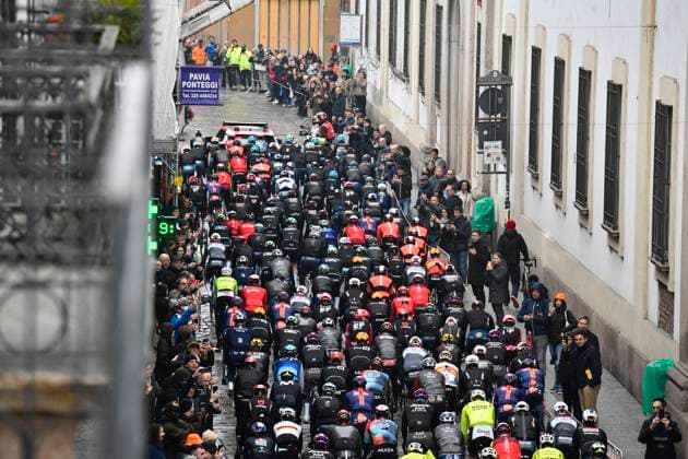 Milano Sanremo 2025 Milano Sanremo 2025 - 116th Edition - Pavia - Sanremo 289km - 22 03 2025 - Scenery - Start - photo Tommaso Pelagalli SprintCyclingAgency 2025 Sanremo Italy  Copyright: xTommasoxPelagallix xSprintcyclingagencyx