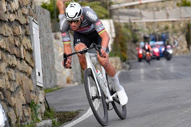 Milano Sanremo 2025 Milano Sanremo 2025 - 116th Edition - Pavia - Sanremo 289km - 22 03 2025 - Mathieu Van Der Poel (NED - Alpecin - Deceuninck) - photo Tommaso Pelagalli SprintCyclingAgency 2025 Sanremo Italy  Copyright: xTommasoxPelagallix xSprintcyclingagencyx