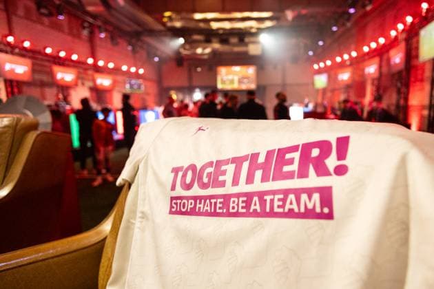 VBL Club Championship by WOW; 22.03.2025 Sondertrikot mit der Aktion Together! Stop hate be a team VBL Club Championship by WOW; 22.03.2025