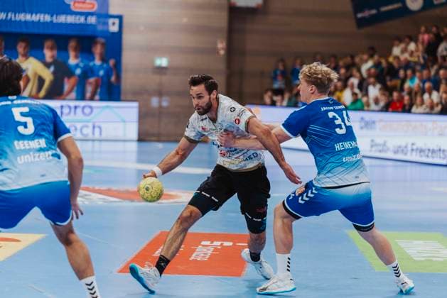 VfL Luebeck-Schwartau vs. HC Elbflorenz Dresden, Handball, 2. Bundesliga, 22.03.25 VfL Luebeck-Schwartau vs. HC Elbflorenz Dresden, Handball, 2. Bundesliga, 22.03.25 Luebeck Hansehalle Schleswig-Holstein Germany