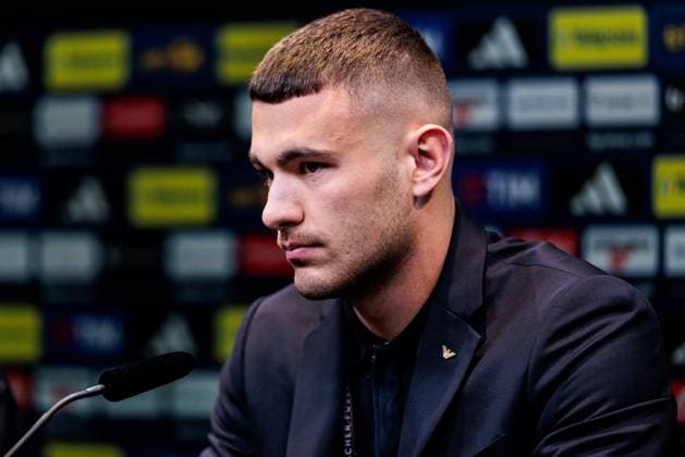 UEFA Nations League: Pressekonferenz Italien; 22.03.2025 Alessandro Buongiorno (Italien, 4) UEFA Nations League: Pressekonferenz Italien vor dem Rückspiel Deutschland - Italien; Dortmund, Signal Iduna Park, 22.03.2025 Copyright: xBEAUTIFULxSPORTS Wunderlx
