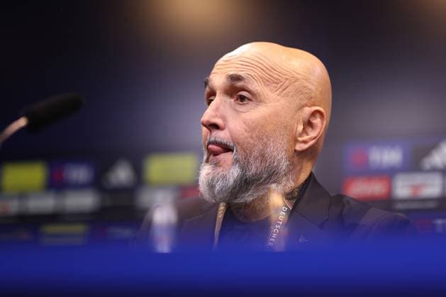 22.03.2025, Fußball, Pressekonferenz vor dem Nations League Viertelfinale Deutschland - Italien, Signal Iduna Park, Saison 2024 2025: Bundestrainer Luciano Spalletti (ITA) DFB regulations prohibit any use of photographs as image sequences and or quasi-video. Nordrhein-Westfalen Deutschland