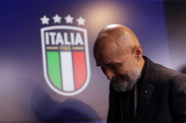 22.03.2025, Fußball, Pressekonferenz vor dem Nations League Viertelfinale Deutschland - Italien, Signal Iduna Park, Saison 2024 2025: Bundestrainer Luciano Spalletti (ITA) DFB regulations prohibit any use of photographs as image sequences and or quasi-video. Nordrhein-Westfalen Deutschland