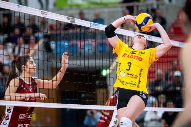 VBL Volleyball-Bundesliga; PlayOff Viertelfinale, SC Potsdam - VfB Suhl; 22.03.2025 VBL Volleyball-Bundesliga; PlayOff Viertelfinale; SC Potsdam - VfB Suhl; 22.03.2025, 3 Lara Nagels (VfB Suhl) Copyright: xBEAUTIFULxSPORTS NicolxMarschallx