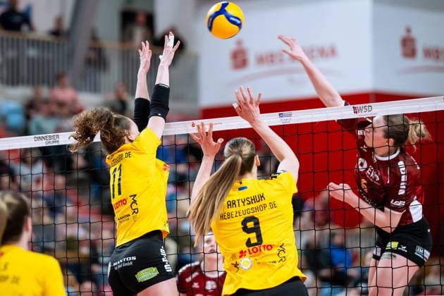 VBL Volleyball-Bundesliga; PlayOff Viertelfinale, SC Potsdam - VfB Suhl; 22.03.2025 VBL Volleyball-Bundesliga; PlayOff Viertelfinale; SC Potsdam - VfB Suhl; 22.03.2025, 6 Eleanor Holthaus (SCP) Copyright: xBEAUTIFULxSPORTS NicolxMarschallx