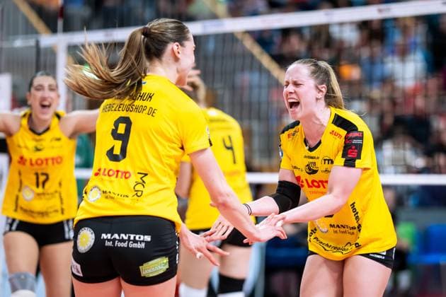 VBL Volleyball-Bundesliga; PlayOff Viertelfinale, SC Potsdam - VfB Suhl; 22.03.2025 VBL Volleyball-Bundesliga; PlayOff Viertelfinale; SC Potsdam - VfB Suhl; 22.03.2025, 3 Lara Nagels (VfB Suhl) Copyright: xBEAUTIFULxSPORTS NicolxMarschallx