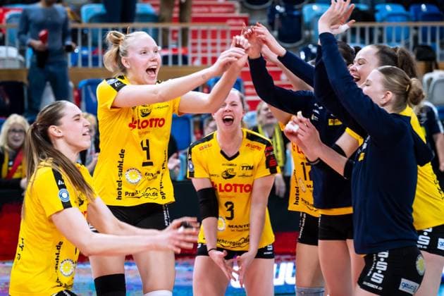VBL Volleyball-Bundesliga; PlayOff Viertelfinale, SC Potsdam - VfB Suhl; 22.03.2025 VBL Volleyball-Bundesliga; PlayOff Viertelfinale; SC Potsdam - VfB Suhl; 22.03.2025 Copyright: xBEAUTIFULxSPORTS NicolxMarschallx