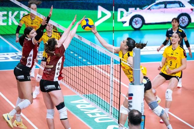 VBL Volleyball-Bundesliga; PlayOff Viertelfinale, SC Potsdam - VfB Suhl; 22.03.2025 VBL Volleyball-Bundesliga; PlayOff Viertelfinale; SC Potsdam - VfB Suhl; 22.03.2025, 17 Julia de Paula Viana (VfB Suhl) Copyright: xBEAUTIFULxSPORTS NicolxMarschallx