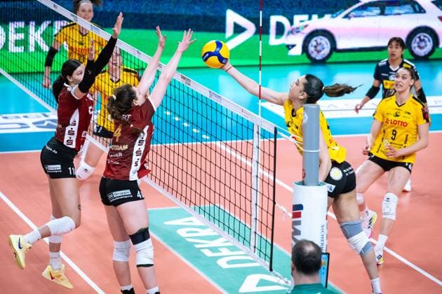 VBL Volleyball-Bundesliga; PlayOff Viertelfinale, SC Potsdam - VfB Suhl; 22.03.2025 VBL Volleyball-Bundesliga; PlayOff Viertelfinale; SC Potsdam - VfB Suhl; 22.03.2025, 17 Julia de Paula Viana (VfB Suhl) Copyright: xBEAUTIFULxSPORTS NicolxMarschallx