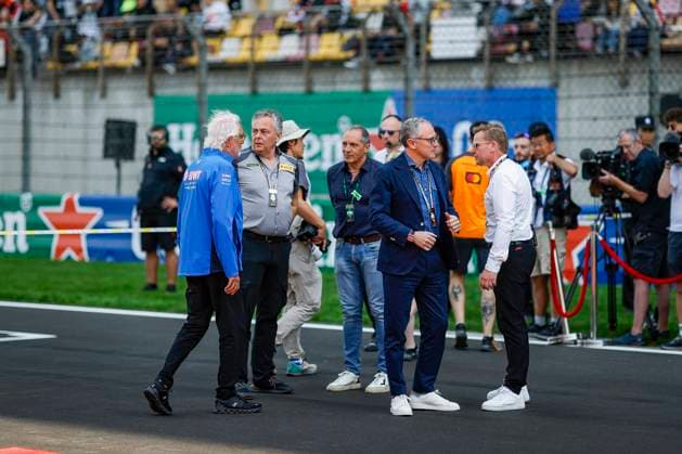 AUTO - F1 ACADEMY 2025 - SHANGHAI DOMENICALI Stefano (ita), Chairman and CEO Formula One Group FOG, BRIATORE Flavio (ita), Alpine F1 Team, portrait during the 1st round of the 2025 F1 Academy Championship from March 21 to 23, 2025 on the Shanghai International Circuit, in Shanghai, China - ShanghaiChina  Copyright: xJavierxJimenezx