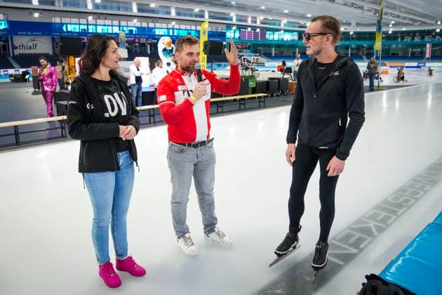 2025-03-23 Hollandse 100 HEERENVEEN, NETHERLANDS - MARCH 23: Meriyem Manders, Abel Kooistra, Prins Bernhard van Oranje during the Hollandse 100 at Thialf on March 23, 2025 in Heerenveen, Netherlands. Heerenveen Thialf Netherlands Content not available for redistribution in The Netherlands directly or indirectly through any third parties. Copyright: xDouwexBijlsmax