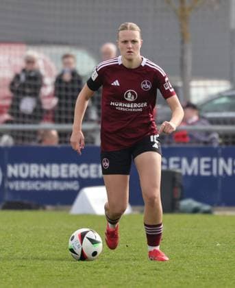 23.03.2025 - Fussball - Saison 2024 2025 - 2. Frauen - Fussball - Bundesliga - 19. Spieltag: 1. FC Nürnberg FCN ( Club Clubfrauen ) - VfL Bochum - Sportfoto Zink DaMa - xdaxmax - Amelie Thöle Thoele (12, 1. FC Nürnberg FCN )