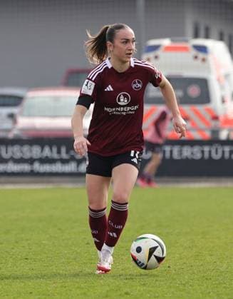 23.03.2025 - Fussball - Saison 2024 2025 - 2. Frauen - Fussball - Bundesliga - 19. Spieltag: 1. FC Nürnberg FCN ( Club Clubfrauen ) - VfL Bochum - Sportfoto Zink DaMa - xdaxmax - Lara Meroni (11, 1. FC Nürnberg FCN )