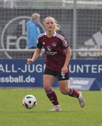 23.03.2025 - Fussball - Saison 2024 2025 - 2. Frauen - Fussball - Bundesliga - 19. Spieltag: 1. FC Nürnberg FCN ( Club Clubfrauen ) - VfL Bochum - Sportfoto Zink DaMa - xdaxmax - Alina Mailbeck (6, 1. FC Nürnberg FCN )
