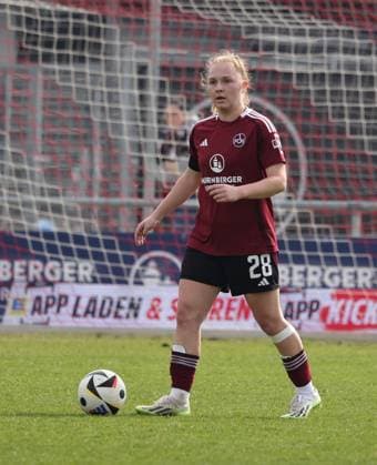 23.03.2025 - Fussball - Saison 2024 2025 - 2. Frauen - Fussball - Bundesliga - 19. Spieltag: 1. FC Nürnberg FCN ( Club Clubfrauen ) - VfL Bochum - Sportfoto Zink DaMa - xdaxmax - Madeleine Steck (28, 1. FC Nürnberg FCN )