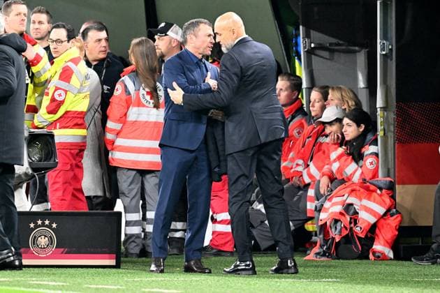 23.03.2025, xsltx, Fussball UEFA Nations League, Deutschland - Italien v.l. TV-Experte Lothar Matthäus Trainer Head Coach Luciano Spalletti (Italien) (DFL DFB REGULATIONS PROHIBIT ANY USE OF PHOTOGRAPHS as IMAGE SEQUENCES and or QUASI-VIDEO) Dortmund