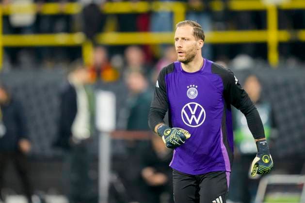 Torwart Oliver Baumann (Germany) looks on during the UEFA Nations League Quarterfinal Leg Two match between Germany and Italy at Football Stadium Dortmund on March 23, 2025 in Dortmund, Germany.