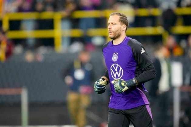 Torwart Oliver Baumann (Germany) looks on during the UEFA Nations League Quarterfinal Leg Two match between Germany and Italy at Football Stadium Dortmund on March 23, 2025 in Dortmund, Germany.